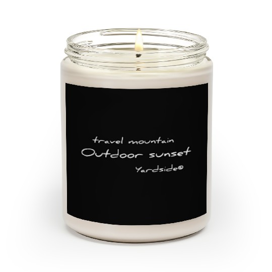 travel mountain Outdoor sunset Yardside font logo Scented Candles