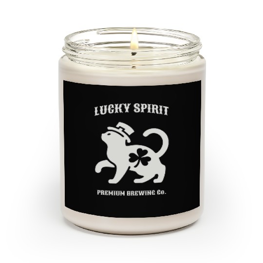 St Patricks Lucky cat Green Scented Candles