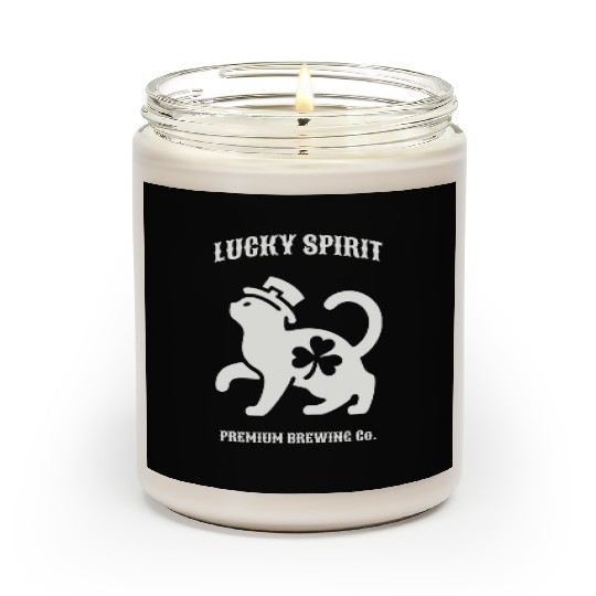 St Patricks Lucky cat Green Scented Candles