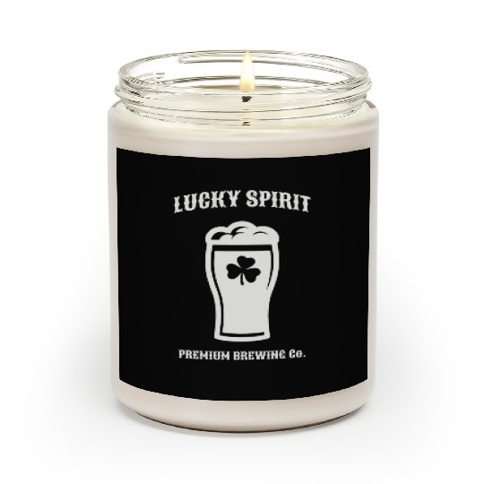 St Patricks Beer Green Scented Candles