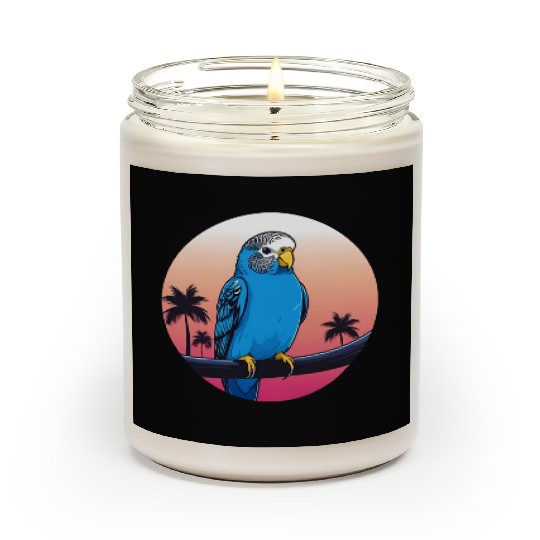 Synthwave Blue Budgie 2 Scented Candles