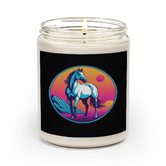 Synthwave Horse 3 Scented Candles