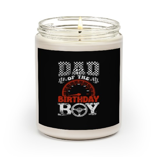 Car Racing Dad of Birthday Boy Formula race Car Scented Candles