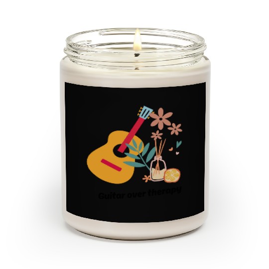 Guitar over therapy Scented Candles