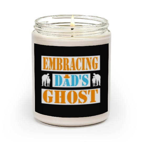 Typography Scented Candles design Embracing Dad s Ghost