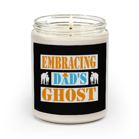 Typography Scented Candles design Embracing Dad s Ghost