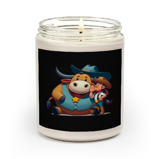Rodeo Bull Riding Livestock Show Farmer Cattle Scented Candles