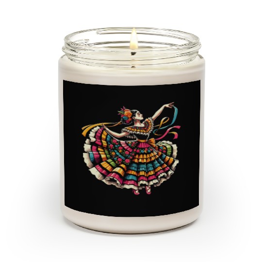 Ballet Folklorico Dancer Mexico Mexican Dance Scented Candles