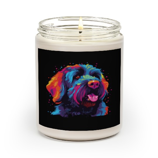 Colorful Russian Black Terrier Scented Candles