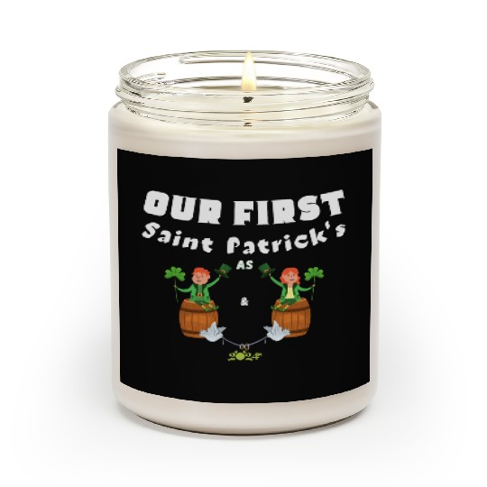 Husband Wife ,Our First St Patrick's Day As Mr&Mrs Scented Candles