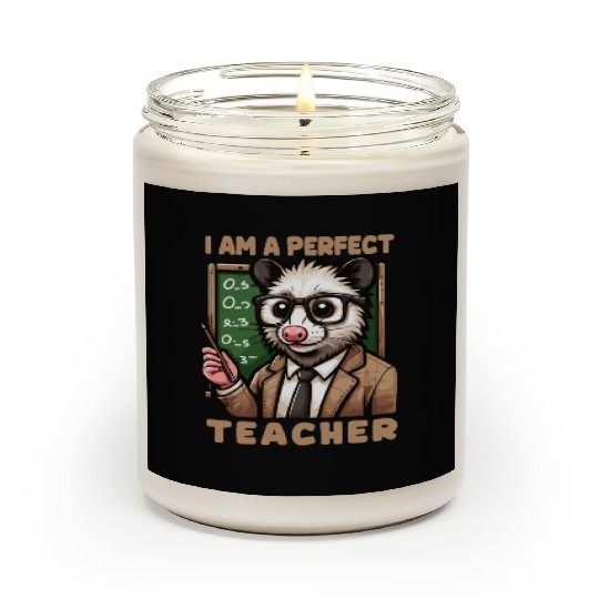 Kawaii Opossum Teacher With glasses Scented Candles