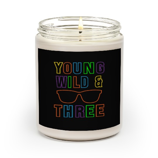 Young Wild & Three Kids 3rd Birthday Boy Scented Candles