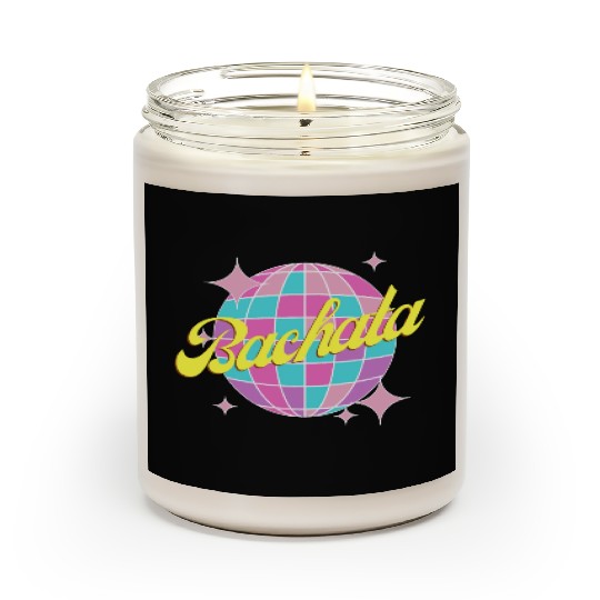 Bachata dance neon color disco ball Scented Candles