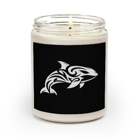 Pretty orca T Tattoo style Scented Candles
