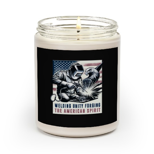 Welding Unity Forging The American Spirit USA Flag Scented Candles
