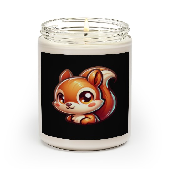 Cute Head Sport Squirrel Animal Lover Design Scented Candles