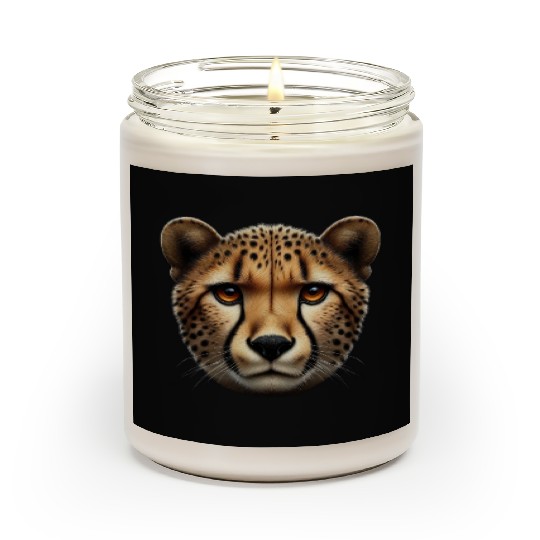 Cheetah Head Wildlife Scented Candles