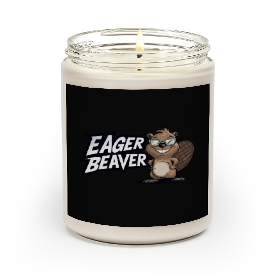 Cute Eager Beaver Scented Candles