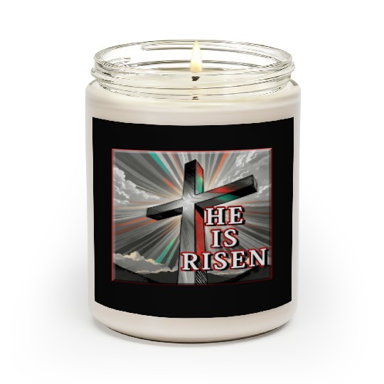 Cross, He is Risen - 2 Scented Candles