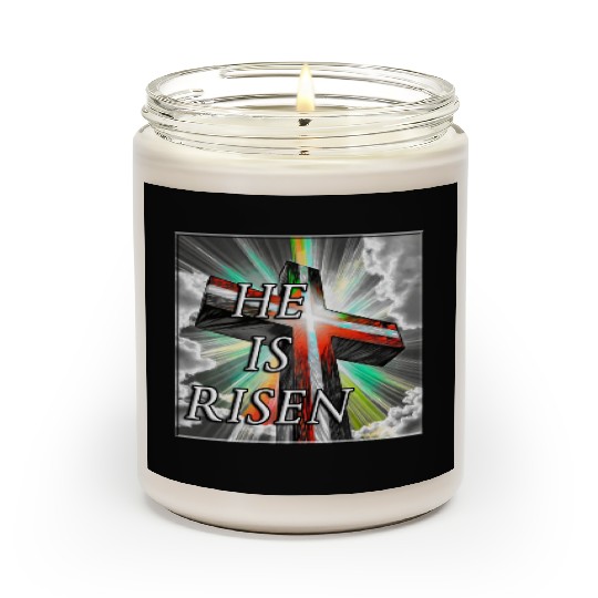 Cross, He is Risen - 1 Scented Candles
