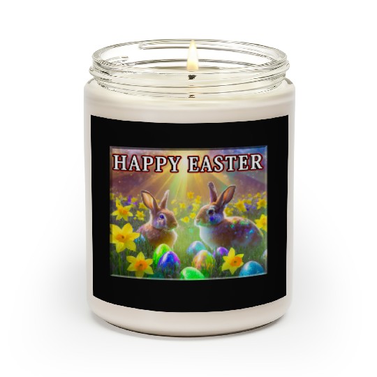 Happy Easter Rabbits - 2 Scented Candles