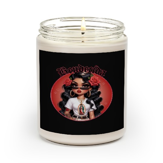 Blessed in Spanish Bendecida Catholic Gift Scented Candles