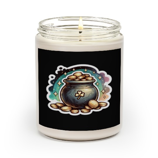 Saint Patrick's Day Sparkly Pot of Gold Scented Candles