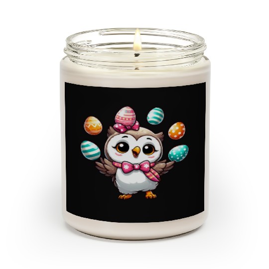 Easter Egg Owl Juggling Scented Candles