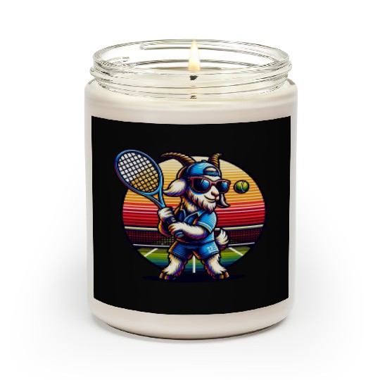 Goat Tennis Player Unique Sport Design Scented Candles