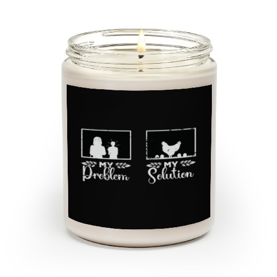 Poultry Farmer My Problem My Pictogram Mom Dad Scented Candles