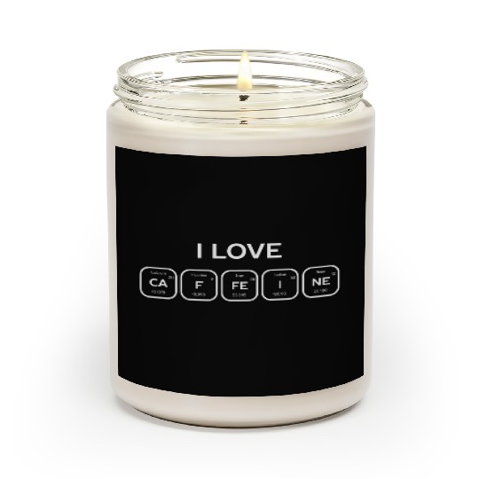Love Caffeine Periodic Table Science Scented Candles