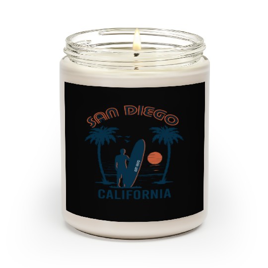 San Diego California Beach Surf Summer Scented Candles