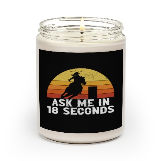 Funny Horse Barrel Racing Barrel Racer Scented Candles