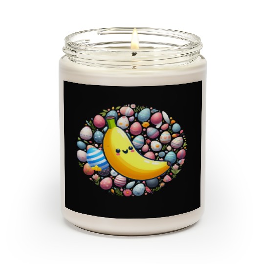 Banana Among Colorful Easter Eggs Scented Candles