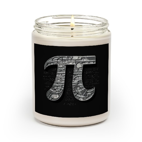Pi Day Nerd Geek Love Math Pi Symbol Kids Men Scented Candles