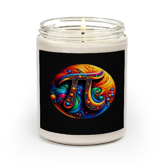 Pi Day Nerd Geek Love Math Pi Symbol Kids Men Scented Candles