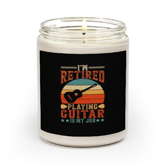 Retired Guitarist Guitar Retro Scented Candles