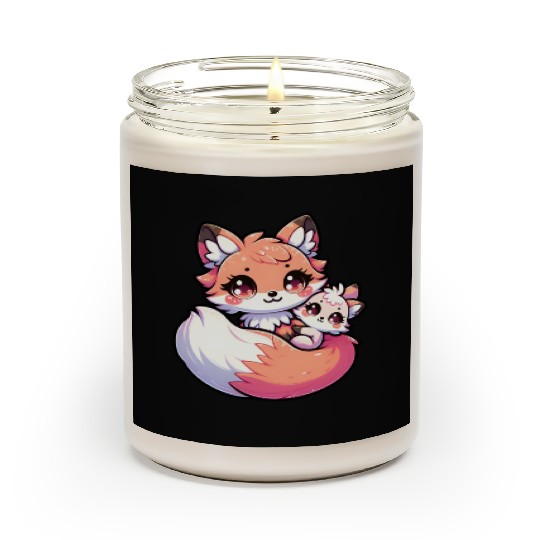 Proud Mother Fox With Her Fox Cub for Mother's Day Scented Candles