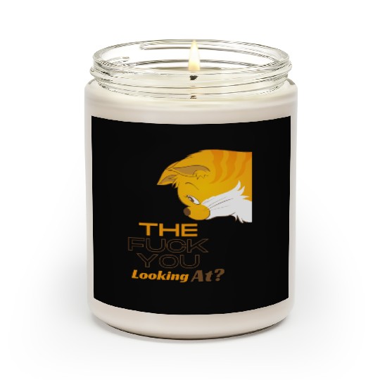 Funny cat Scented Candles design.