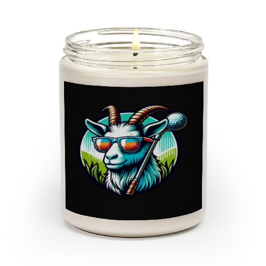 Goat Golfer Golf Course Dog Owner Scented Candles