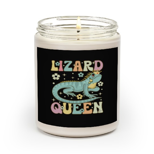 Lizard Queen Groovy Bearded Dragon Lizard Lover Scented Candles