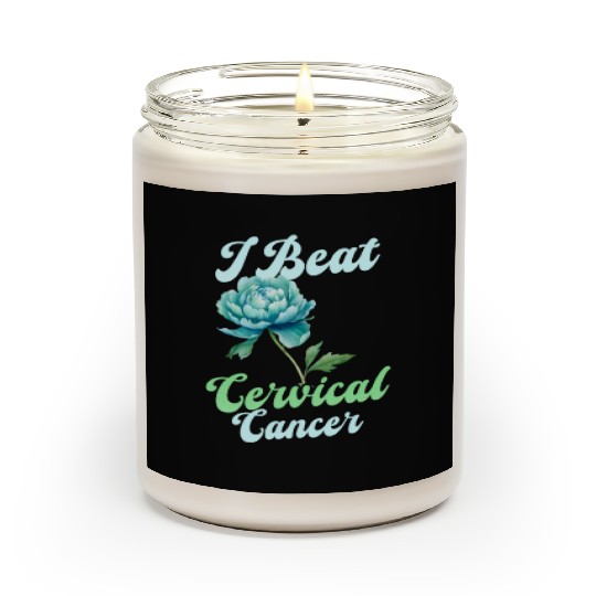 Cervical Cancer Awareness I Beat Cervical Cancer Scented Candles