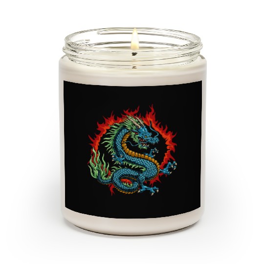 Angry Japanese Dragon Scented Candles