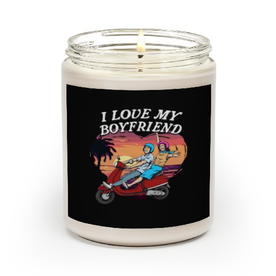I Love My Boyfriend Funny Valentines Day Humor Scented Candles