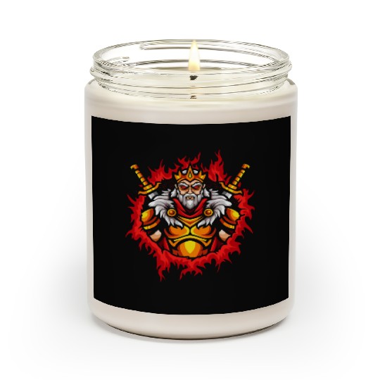 Monarch With Halftone Fire Background Scented Candles