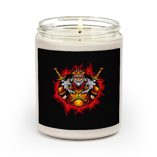 Monarch With Halftone Fire Background Scented Candles