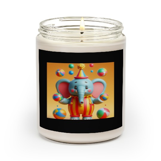 3D cartoon elephant Scented Candles