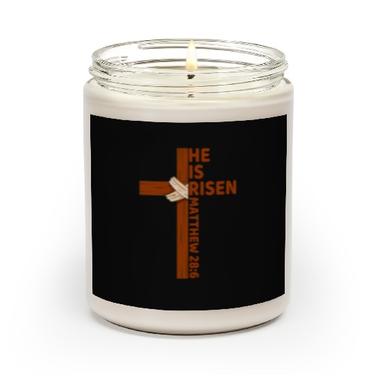 He Is Risen Matthew 28:6 Christian Easter Jesus Scented Candles