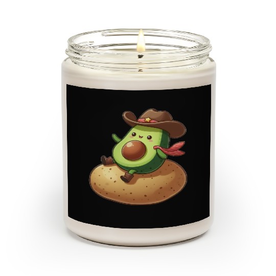 Avocado Cowboy Potato Rider Scented Candles