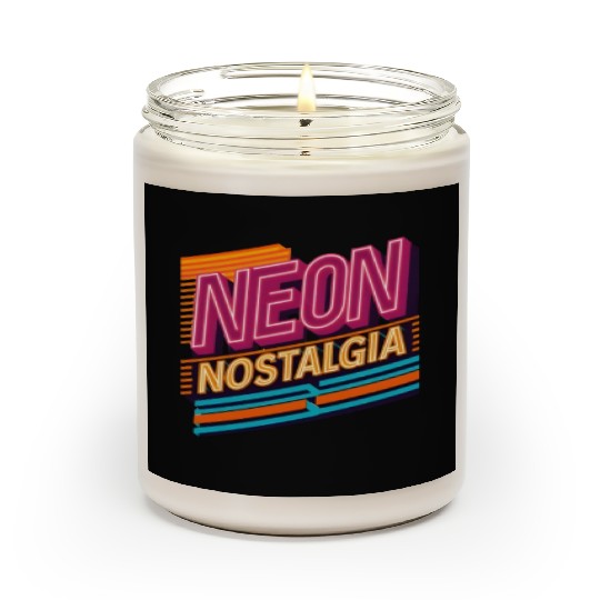 Neon Nostalgia: Pay homage to the retro neon aesth Scented Candles
